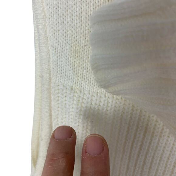 Anthropology Moth White Sleeveless Turtleneck Column Sweater Dress - Size  XS - Picture 12 of 12